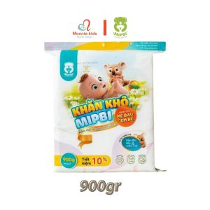 Khăn giấy khô đa năng Mipbi 900g khăn vải khô cho bé sợi bông 100% tự nhiên - Monnie Kids