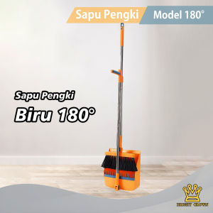 Bright CrownSapu Set Pengki Lipat Sapudan Sekop Sampah Pembersih Lantai Rumah/Sapu set 2in1Minimalis