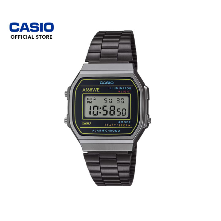 Casio Vintage A168WEHB-1A Black Stainless Steel Men Watch / Women Watch