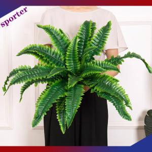 Sporter Lifelike Artificial Boston Fern Plastic Plants Decorations UV Resistant For Outdoor Home Kitchen Decor Garden Decoration Artificial Plants