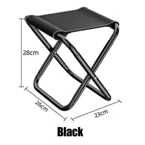Portable Folding Stool Camping Stool Mini Size Camping Stool Aluminum Alloy Stool Portable Multifunctional Outdoor Picnic Camping Folding Chair Ultra Light Fishing Stool Travel Stool Fishing Accessories