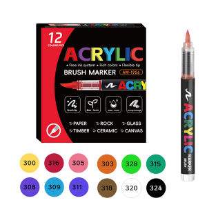 Straight Liquid Acrylic Marker 12/24/36/48 Colors Soft Head Student Art diy Hand-Painted Graffiti Pen