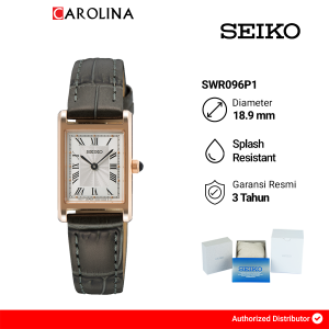 Jam Tangan Wanita Seiko Ladies Tank SWR096P1 Analog Dial Leather Strap