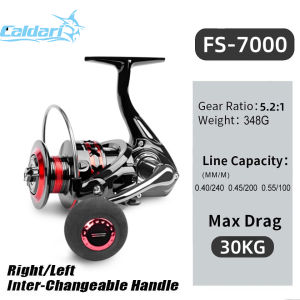 DEUKIO Spinning Reel FS2000-7000 Metal Bait Reel 4.7:1 Speed Ratio EVA Handle Spinning Reel Fishing Set Accessories