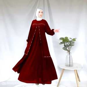 Dress swarovsky crinkle premium mewah elegan terbaru 2025