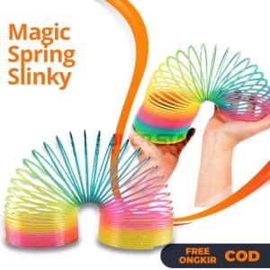 COD MAINAN ANAK MAGIC SPRING SLINKY PER RAINBOW / MAINAN EDUKASI PER MAGIC SPRING ADA LAMPU LED
