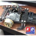 Mini  4wd parts HG carbon front and body lantern carbon parts no printed only KD project. 