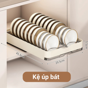 Giá Để Bát Đĩa Kệ Để Đồ Nhà Bếp Kệ Chén Có Thể Để Mọi Nơi Tiết Kiệm Không Gian Có Ray Trượt Chịu Lực Tốt Huvi Home