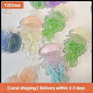 【Local shipping】 Creative Jelly Color Jellyfish Charm Keychain Y2K Beaded Pendant Phone Chain Car Hanging Decoration Bag Pendants Ornament Gifts
