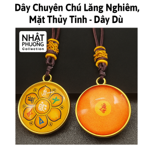 Dây Chuyền Chú Lăng Nghiêm – Mặt Thủy Tinh Cao Cấp Dây Dù Bền Đẹp Phong Thủy Bình An