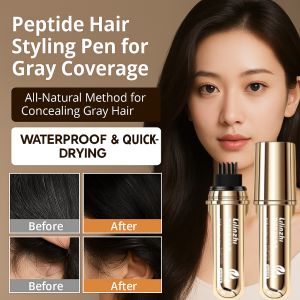 【Cover Gray Hair】Peptide Hair Styling Pen Long-Lasting Natural Temporary Color Touch-Up Hair Styling Stick Quickly Release Colored Pencils Waterproof Quick-Drying Hair Comb