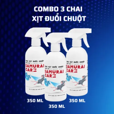 Chai xịt đuổi chuột Samurai Care hương bạc hà cho xe hơi xua đuổi chuột trong nhà sân vườn hiệu quả và an toàn