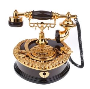 COD-European Vintage Style Telephone Model Music Box Home Decor Photography Prop