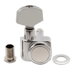 thumbnail image 2 of Musiclily Pro 3R3L 15:1 Ratio Full Sealed Machine Heads Tuners Tuning Pegs Keys Half Moon Button 45 Degree Screw Acoustic Electric Guitar Gold 2 of 12