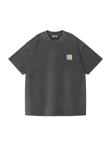 carhartt  Carhartt Heavyweight Pure Cotton Wax-Dyed Washed Vintage Short Sleeve Crew Neck T T-shirt