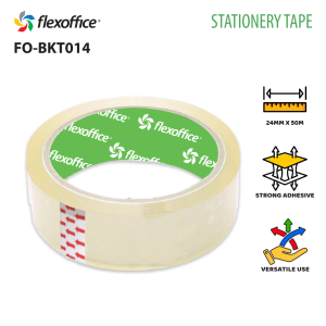 FlexOffice Clear Packing Tape 24mmx50m - 1pc - Transparent/Adhensive for Express Packing FO-BKT014