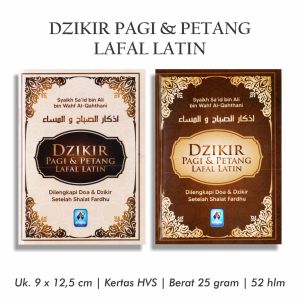 DZIKIR PAGI & PETANG LAFAL LATIN SAKU SC - Uk. A6 PUSTAKA ARAFAH (Cover Coklat/ krem)