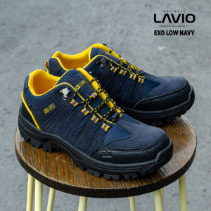 Sepatu Safety Boots Orignal Kerja Lapangan Outdoor Sefty Shoes Ujung Besi Pria Anti Slip Lavio Exo Low