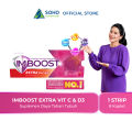 Imboost Extra Vit C & D3 Suplemen Tablet Daya Tahan Tubuh Non-Acidic Vitamin C isi  1 Strip 8 Kaplet. 