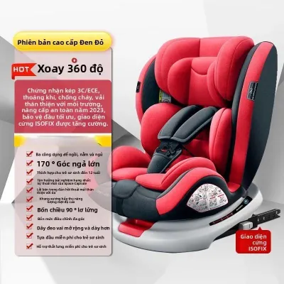 Ghế Ngồi Ô Tô Cho Bé 360 Độ Isofix Ghế Xe Hơi Cho Trẻ Em Sơ Sinh - 12 Tuổi Baby Seat Car Minhnhi.Kid