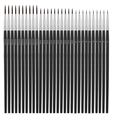 [ende]60Pcs Thin Detail Paint Brushes Fine Tip Paint Brushes Set with 3 Size 000 00 0 Liner Brush for Crafts Watercolor