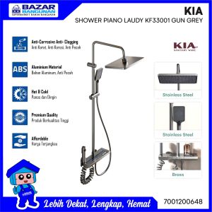 Kia - Shower Tiang Lever Column Set Piano Laudy Kf33001 Kf 33001 Gun Grey
