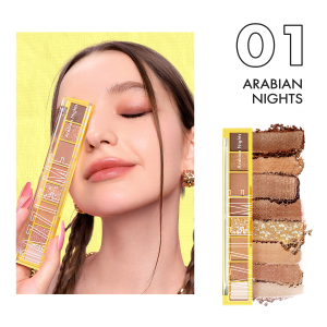 DAZZLE ME Bảng Phấn Mắt 8 Ô Độ Lên Màu Cao Nhũ Ánh Kim Lâu Trôi Chống Thấm Nước The World Traveler Eyeshadow Palette 8g