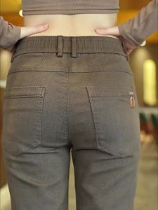 กางเกงสีดำพอดีบางเข้ารูปสำหรับใส่ในสำนักงานกางเกงขายาวพิธีการผู้ชายกางเกงขายาวสไตล์เกาหลีแนวธุรกิจกางเกงลำลองขนาดพิเศษใหญ่โอเวอร์ไซส์