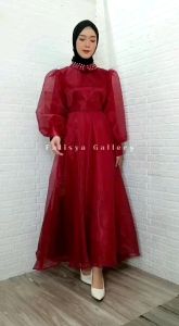 DRESS FULL ORGANDI MEWAH SIMPEL ELEGAN