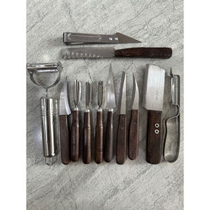 Pisau garnish / pisau ukir buah / pisau carving isi 9 bonus parutan wortel