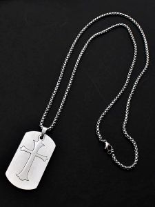 Kalung Salib Pria Titanium Keren / Kalung Salib Pria Model Militer Army