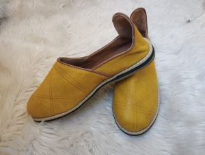 Moroccan Mens Leather Shoes Made in Morocco Camel Skin Mustard