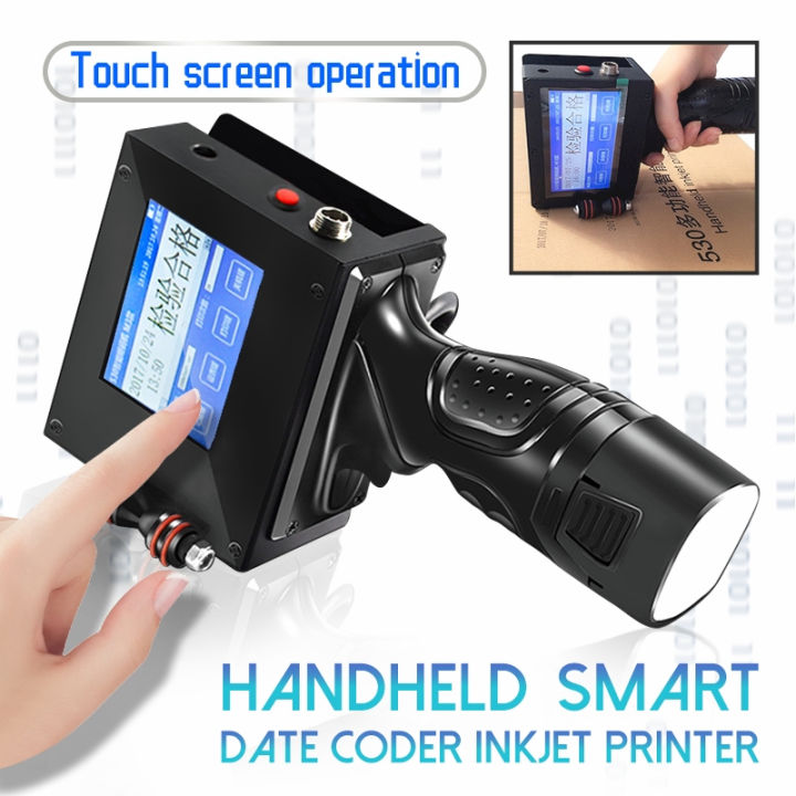 Handheld Printer Touch Screen Label Inkjet USB QR Code Automatic Coding ...