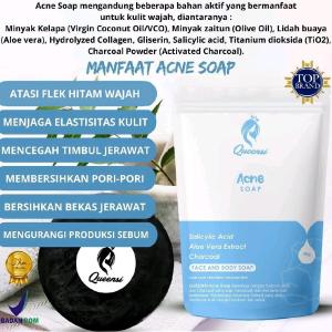 TERMURAH!!Sabun Queensi Soap Brightening Soap - Membantu Mencerahkan Mengatasi Jerawat dan Gatal Anti-sweat ORIGINAL - 1 pcs bright soap
