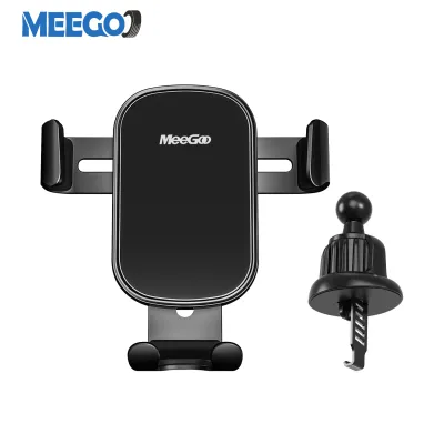 MeeGoo 15W Wireless Charging Gravity Self-lock Car Phone Holder Air Outlet Navigation Phone Clip