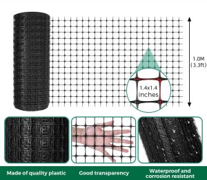Plastic Fence Net 10M/20/30/50M Chicken Net Height 3ft Outdoor Net Orchard Garden Poultry Breeding Hole 3cm