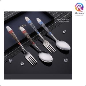Ricstorehome Sendok Makan Batik Stainess 1lusin 12buah / Stainless Steel