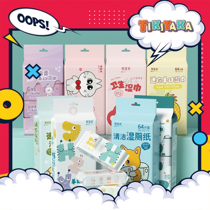 Disposable Baby Wet Wipes Portable Hand Mouth Cleaning Wipes Small Pack ...