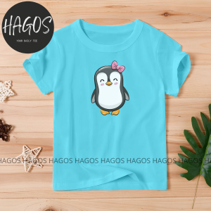 HAGOS ATASAN KAOS KIDS ANAK CEWEK PEREMPUAN COTTON KATUN LENGAN PENDEK DISTRO PENGUIN