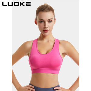 Luoke Sports Bra for Womens Shockproof Running Beautiful Back Yoga Vest High Strength Anti sagging No Steel Ring Gathering Sports Bra