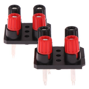 [COD] 2pc External Banana Jack 4Pin Speaker Amplifier Wire Clip Socket WP4-10 Terminal