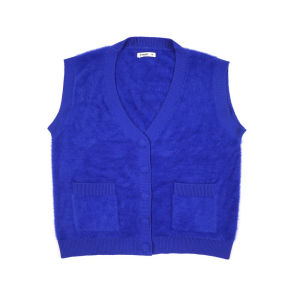3Second Vest Wanita Rajut Rompi Nylon Knitwear Outer Sleveless Tanpa Lengan Plain C011123