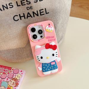 🥰💕COD + FreeShipping🥰💕เคสซิลิโคนนิ่มลายลูกแมวการ์ตูนพร้อมขาตั้งสำหรับ IPhone 16 15 14Promax 14 15บวก13 12 Pro Max 11 12pro เคสโทรศัพท์