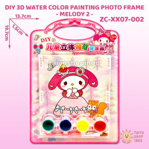 TAIYO DIY 3D Water Color Painting Photo Frame Karakter Kartun Lukisan Cat Air Mainan Seni Anak