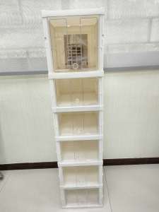 Foldable Shoe Rack With Dustproof Transparent Doors Easy-Assemble (9103-5-1G)