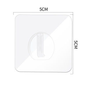 5/10pcs Kitchen Bathroom Transparent Purse Hook Strong Self-Adhesive Door Wall Hooks