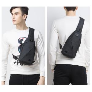 TINYAT 2022 Balo đeo chéo nam Túi đeo ngực thời trang Túi đeo vai du lịch đi bộ đường dài với lỗ tai nghe