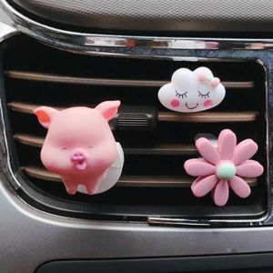 YAOO Làm sạch Không Khí Quà Tặng Dễ thương Pig Mùi hương Hương Liệu Khuếch Tán Xe Air Vent Làm Mát Xe Trang Trí Nội Thất Nước hoa Kẹp Cửa Thoát khí Xe Làm Mát Không Khí Hương liệu Clip