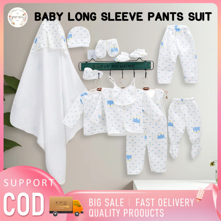 CiCi 11pcs Set Cotton Newborn Baby Clothes Set Infants Bodysuit Outfits  Blanket Baby Needs Newborn Gift Set With Package 0-3m