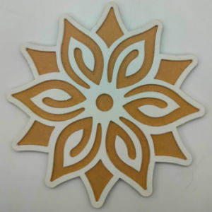 Reusable MDF Rangoli Template Mat 4–6 Inch | Traditional Kolam Stencil for Diwali Pooja Festivals Home Entrance & Floor Decoration (Pack of 1 Pc)
